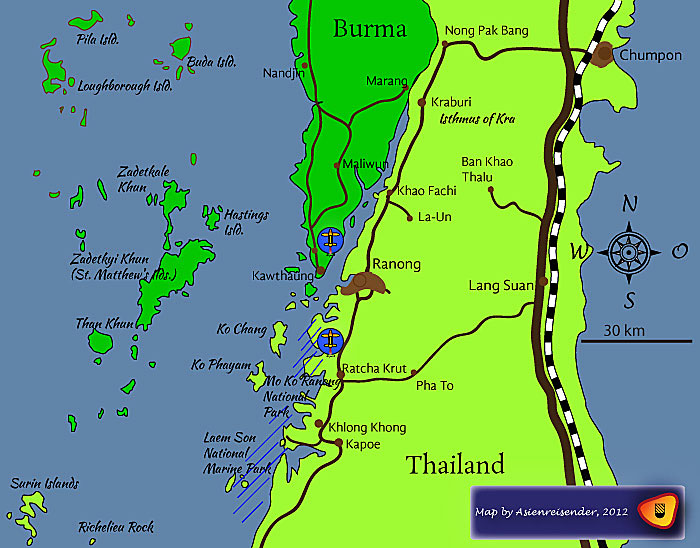 Map of Ranong Province