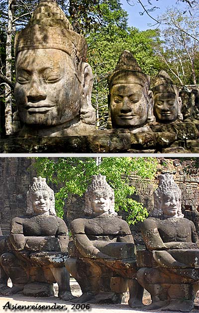 Gods and Demons on Angkor Thoms South Bridge by Asienreisender