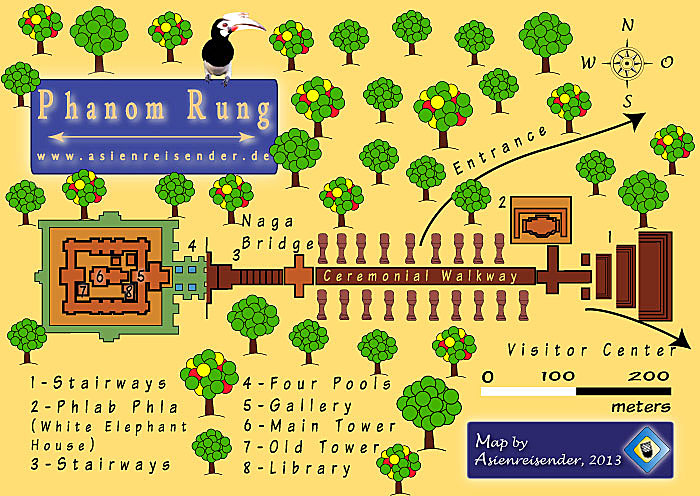 Map of Phanom Rung by Asienreisender