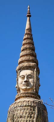 'Bodhisattva Head at Monivong Stupa in Udong' by Asienreisender