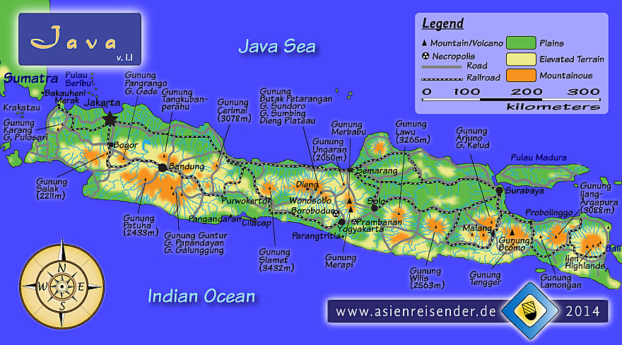 Interactive Map of Java by Asienreisender