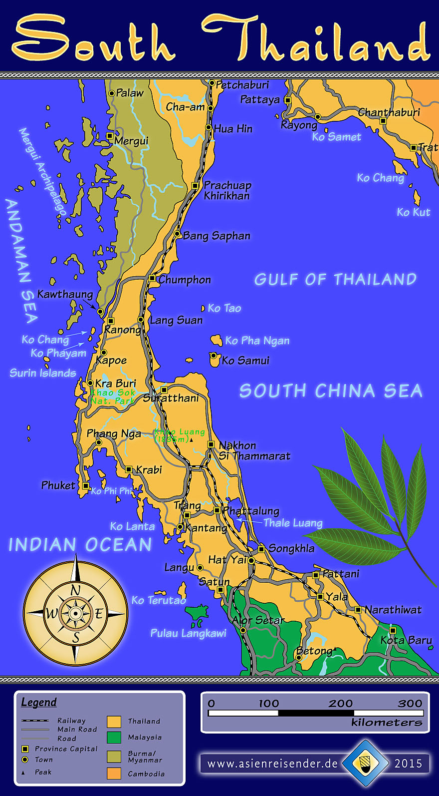 'Interactive Map of South Thailand' by Asienreisender