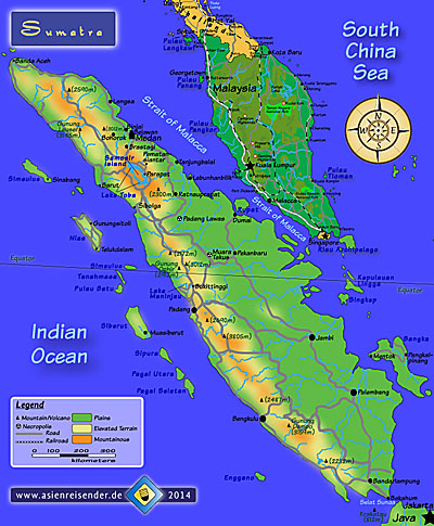 Map of Sumatra by Asienreisender