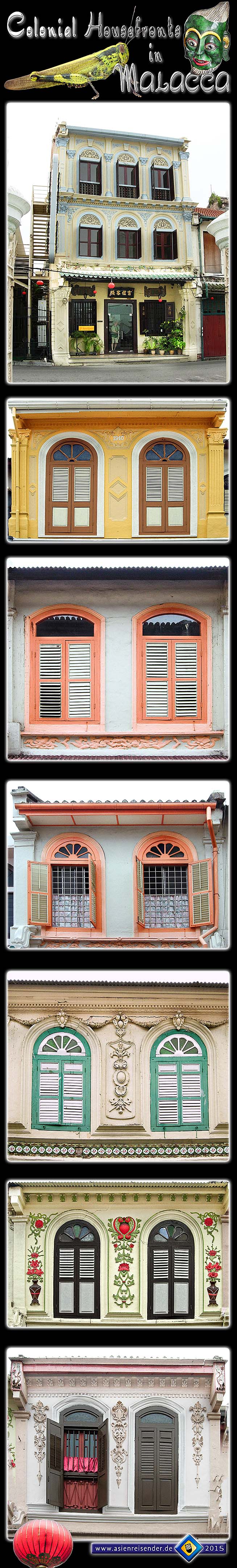 Photocomposition 'Colonial Shophouse Windows in Malacca' by Asienreisender