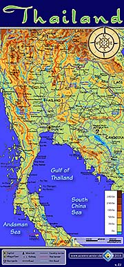 Thumbnail 'Topographic, Interactive Map of Thailand' by Asienreisender
