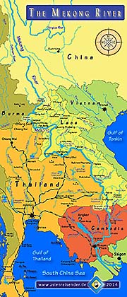 'Thumbnail Map of the Course of the Mekong River' by Asienreisender