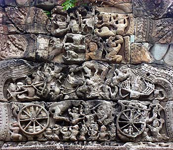 'A Gable in Preah Khan, depicting a Battle' by Asienreisender